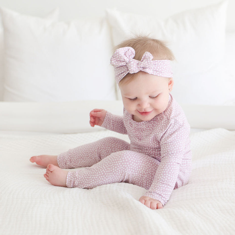 Pastel Orchid Polka Dot Leggings