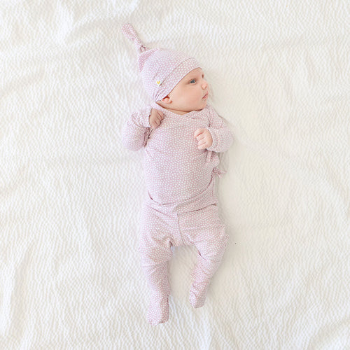 Pastel Orchid Polka Dot Footie Leggings