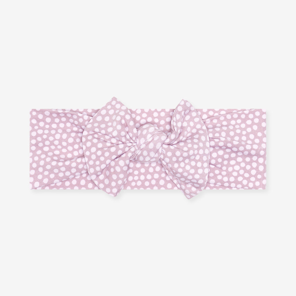 Pastel Orchid Polka Dot Headwrap