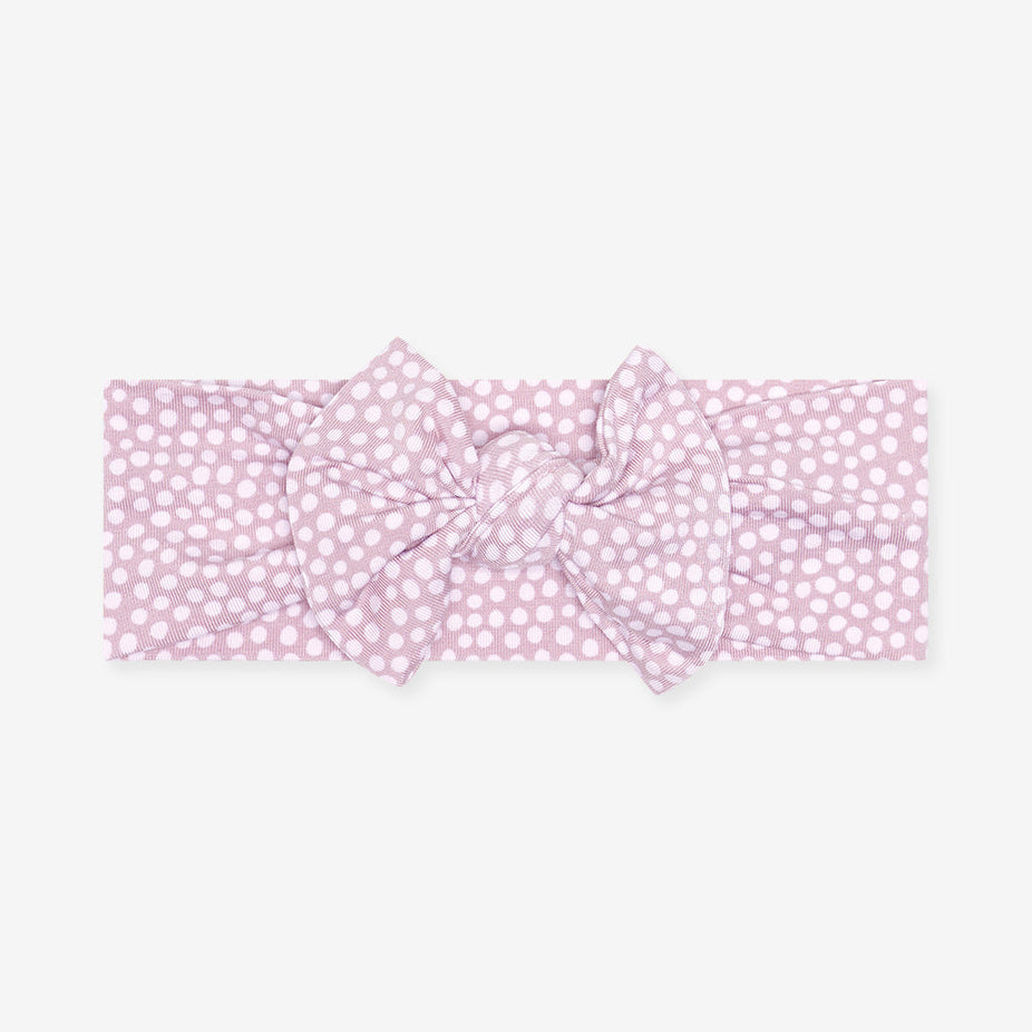 Pastel Orchid Polka Dot Headwrap