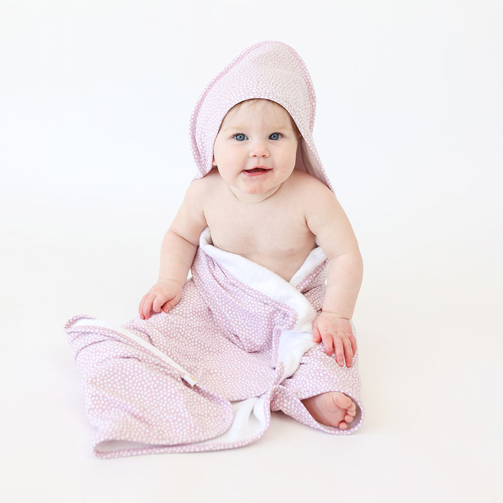 Pastel Orchid Polka Dot Hooded Towel