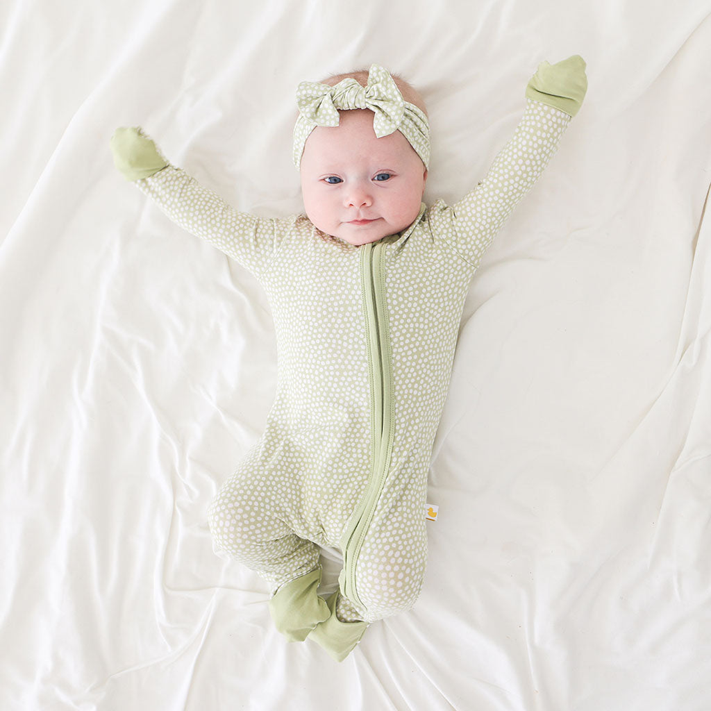 Sage Polka Dot Convertible One Piece
