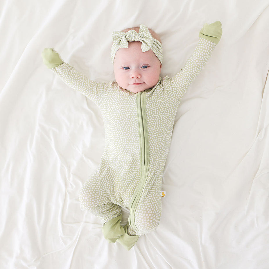Sage Polka Dot Convertible One Piece