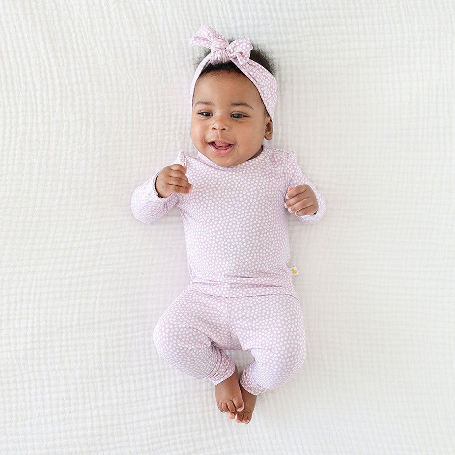 Pastel Orchid Polka Dot Classic Pajama Set