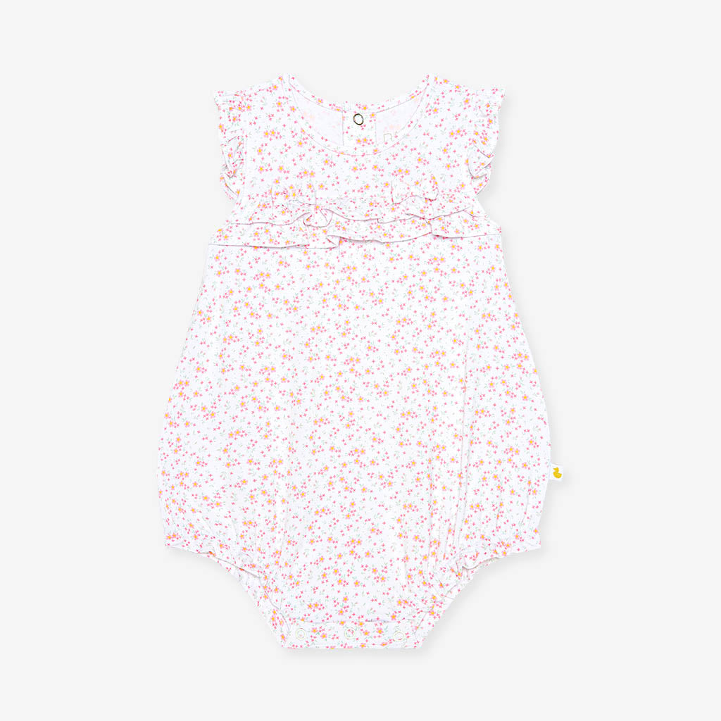 Alexandria Cap Sleeve Ruffled Bubble Romper