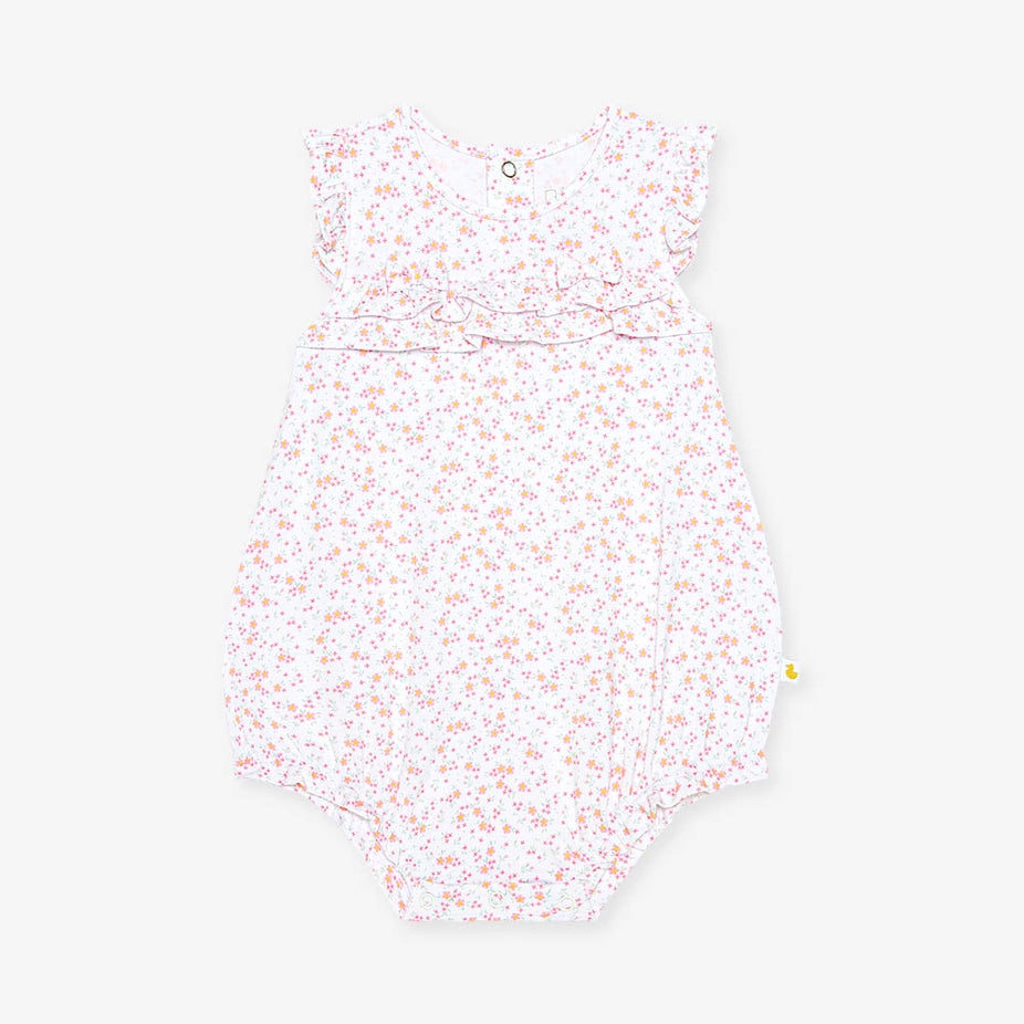 Alexandria Cap Sleeve Ruffled Bubble Romper