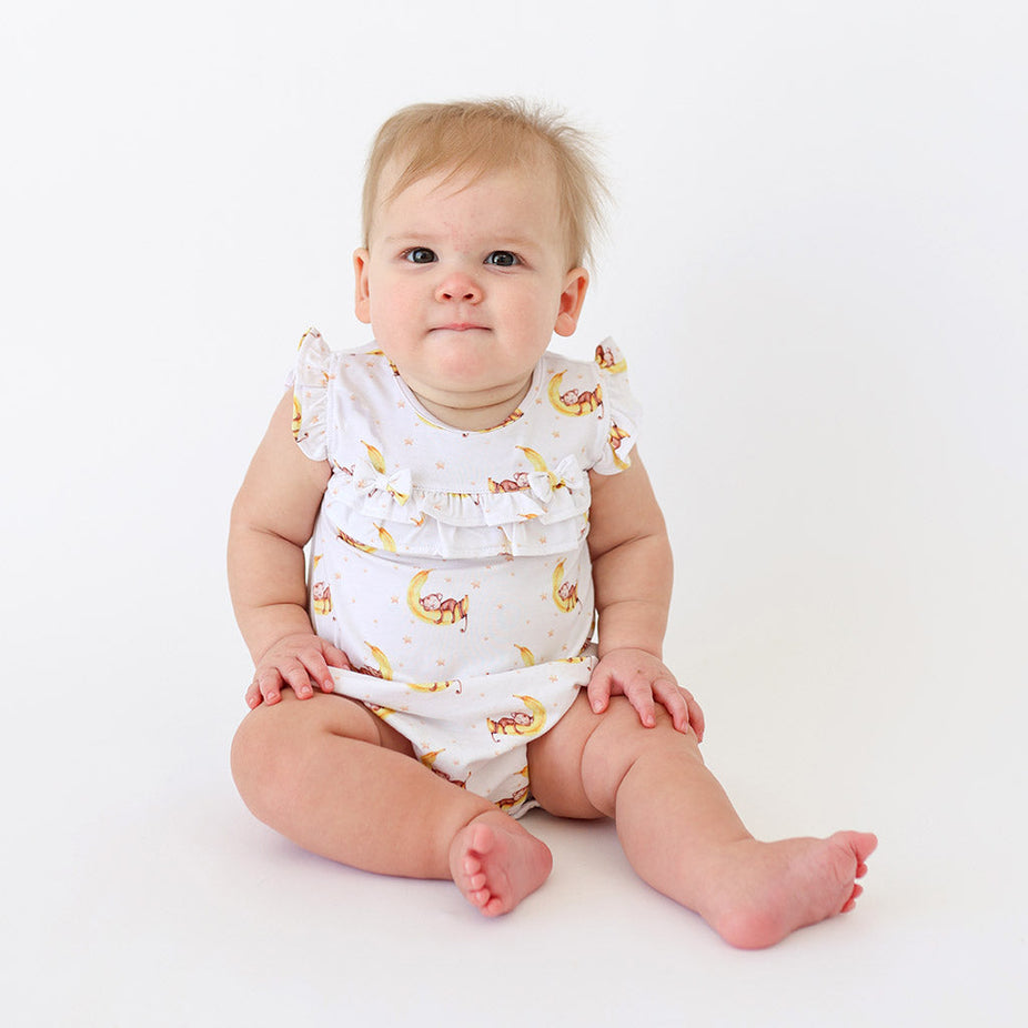Finley Cap Sleeve Ruffled Bubble Romper