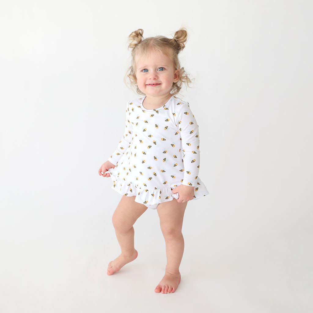 Darby Long Sleeve Bubble Romper Dress