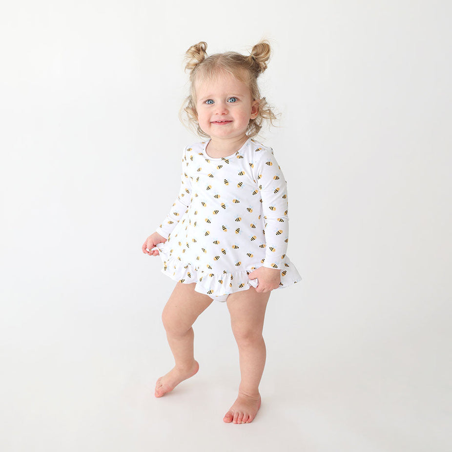 Darby Long Sleeve Bubble Romper Dress