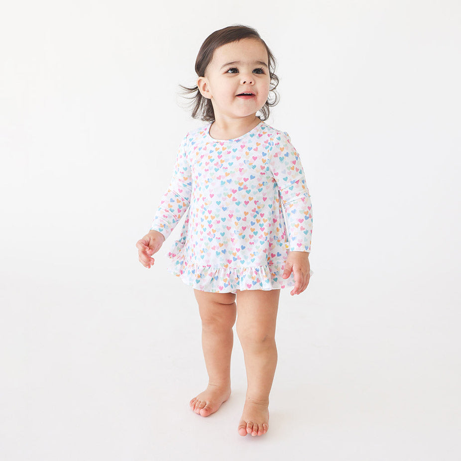 Lydia Long Sleeve Bubble Romper Dress