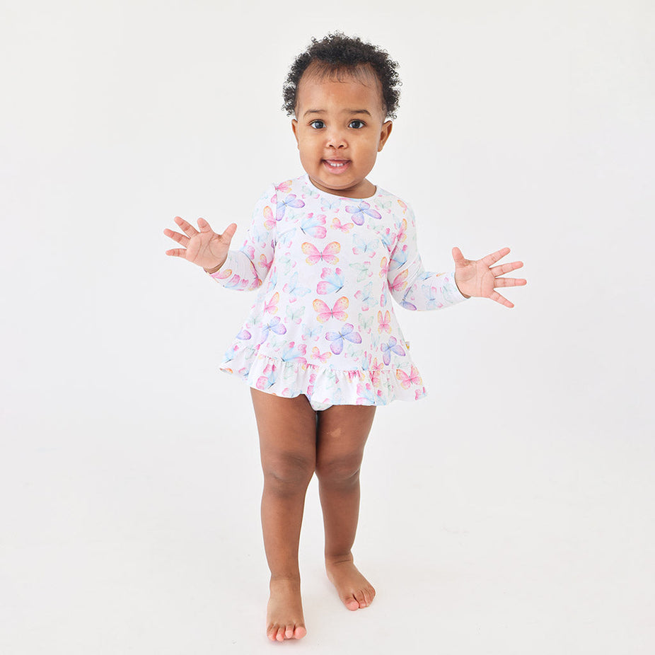 Noemi Long Sleeve Bubble Romper Dress