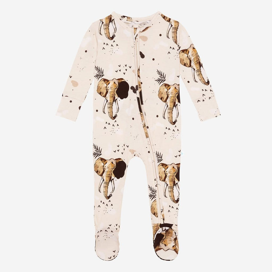 Perry footie zippered one piece