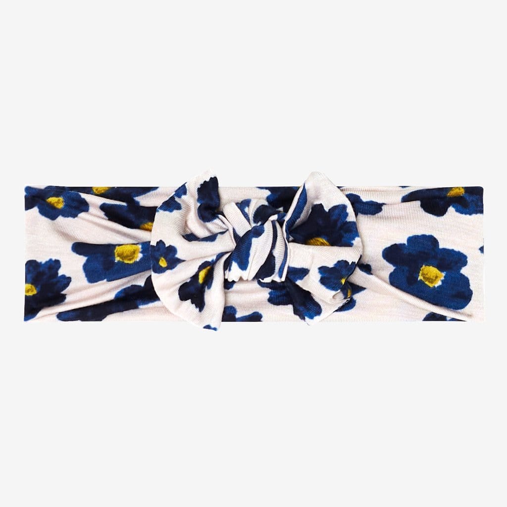 Alexa blue floral print Headwrap
