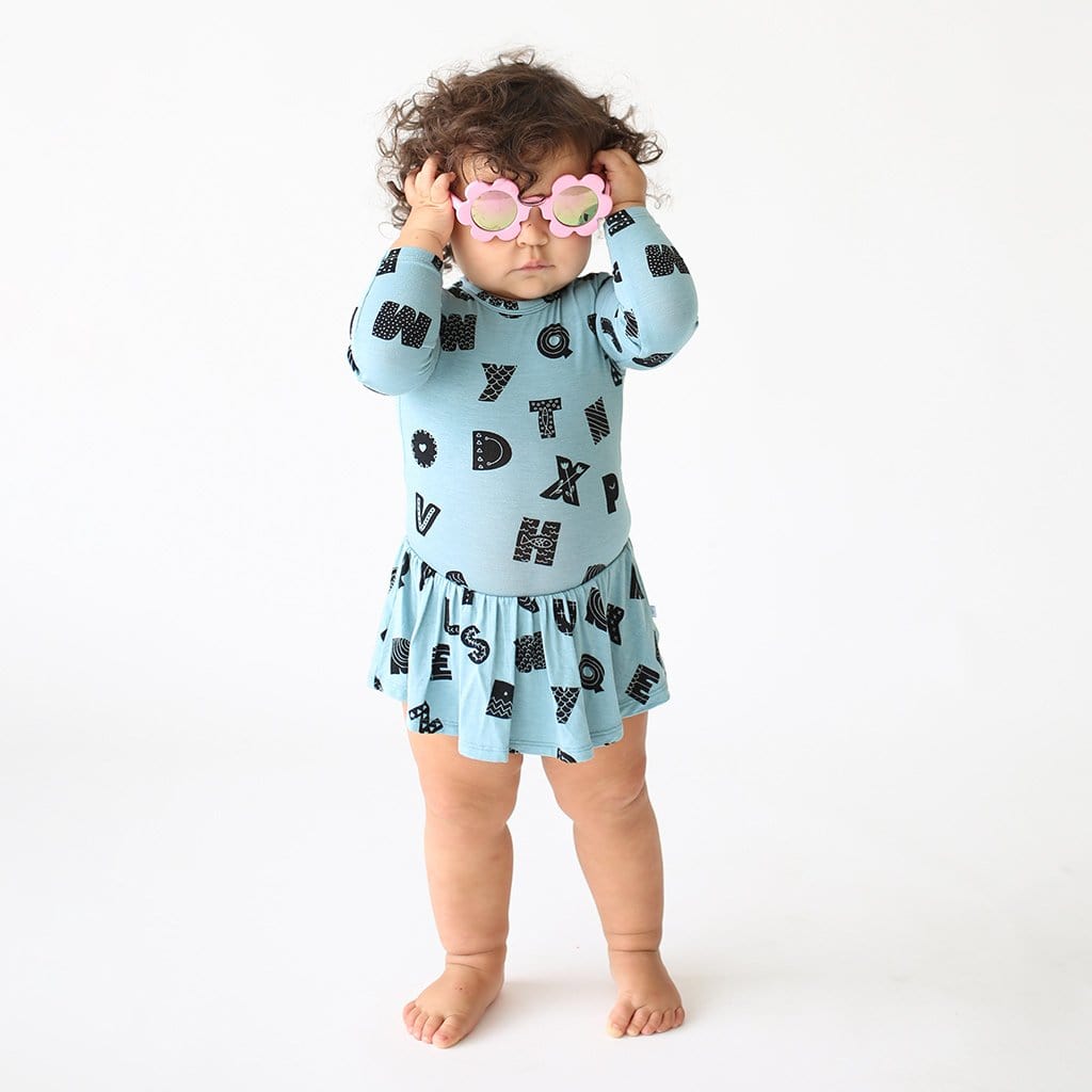 Alpha Long Sleeve Twirl Skirt Bodysuit