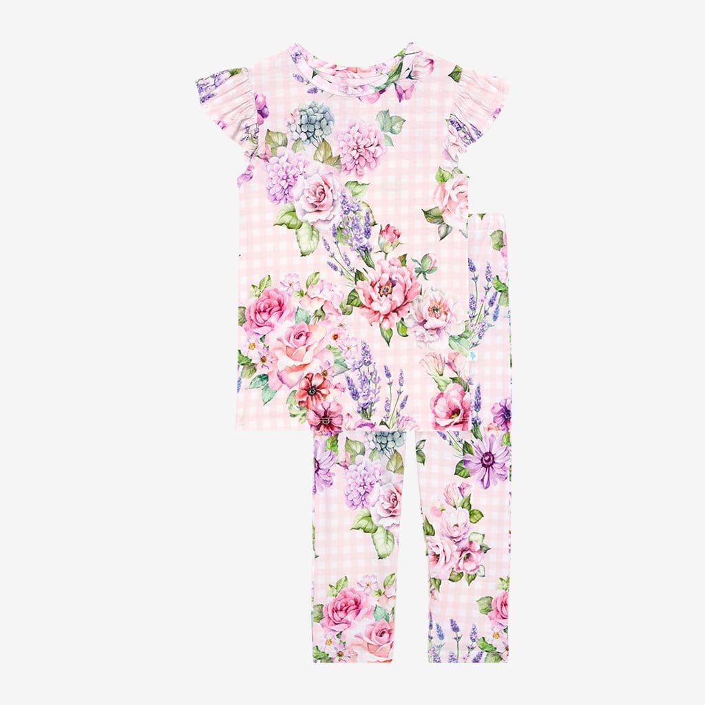 Arabella ruffled cap sleeve pajamas