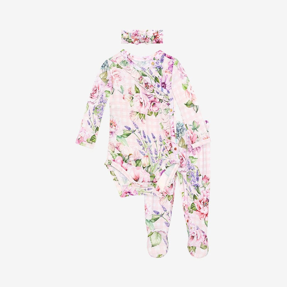 Arabella ruffled kimono set