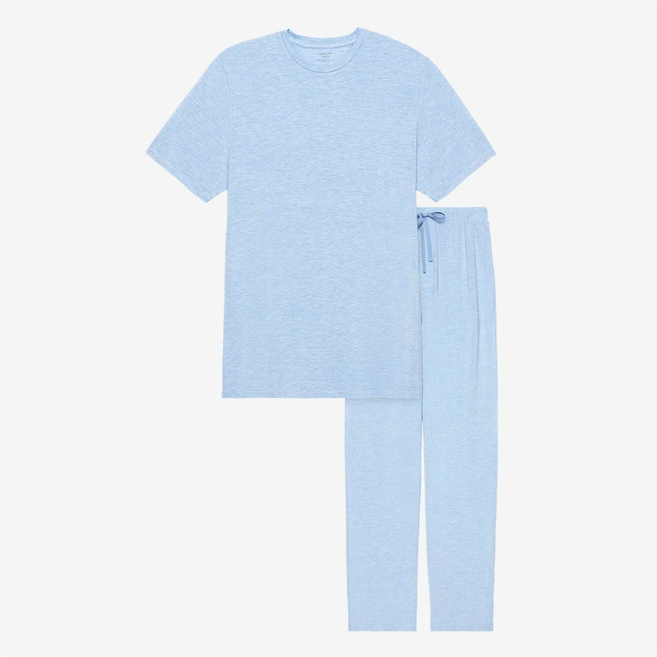 Blue Heather Men's Short Sleeve Loungewear