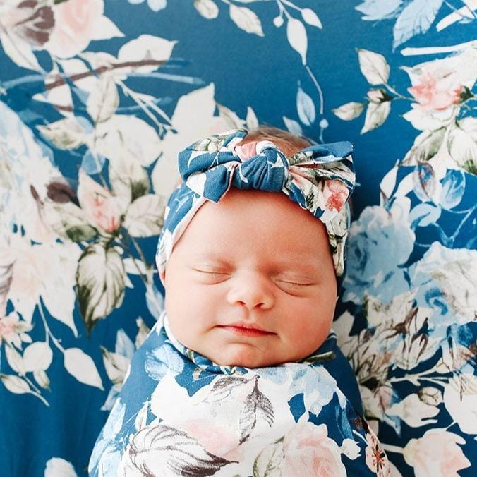Blue Rose Headwrap