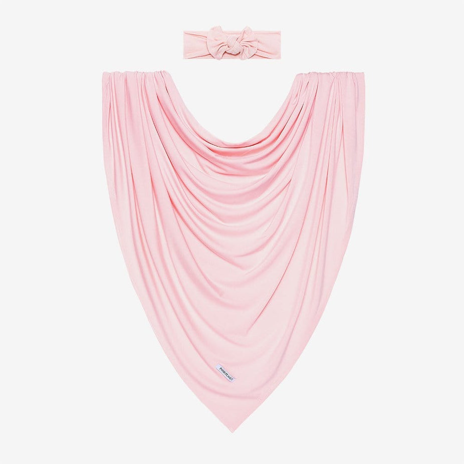 Blush swaddle headband set