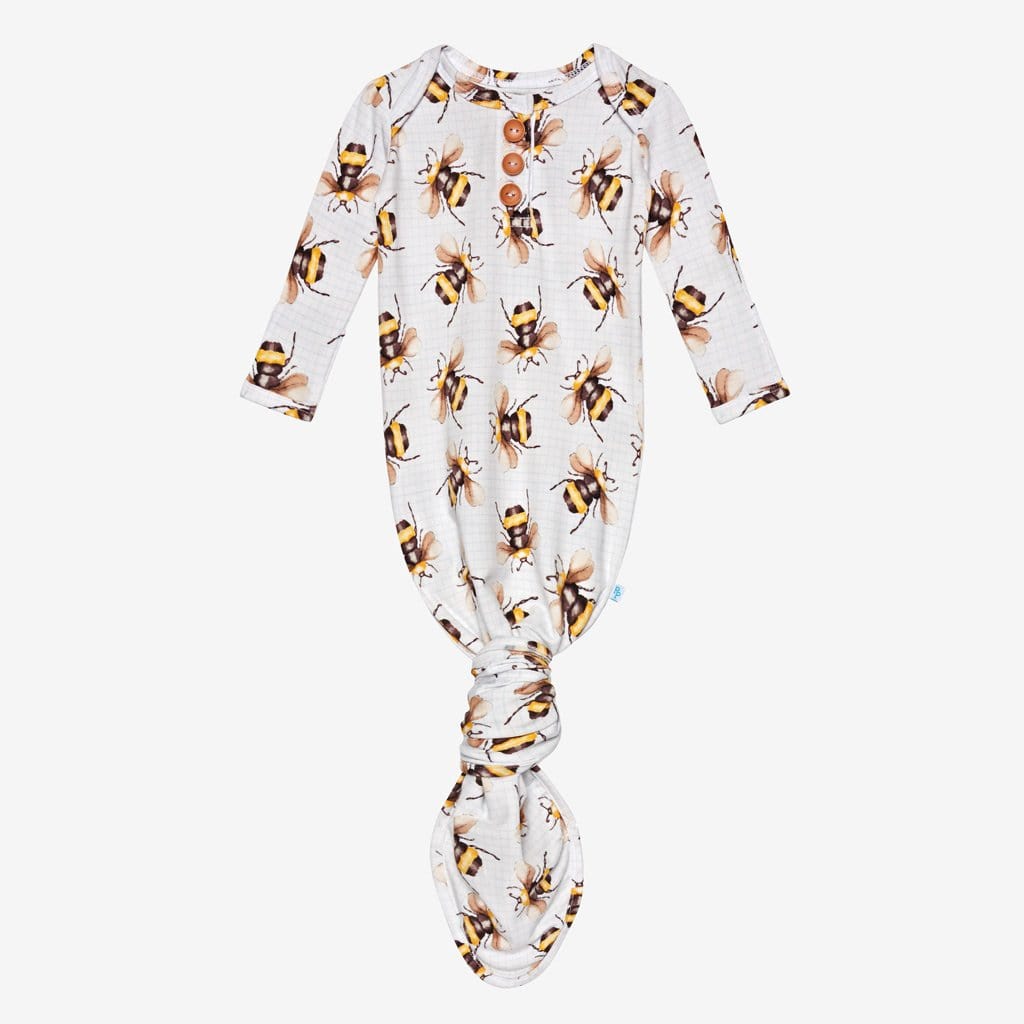 Buzz Button Knotted Gown