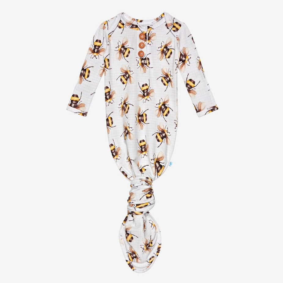 Buzz Button Knotted Gown