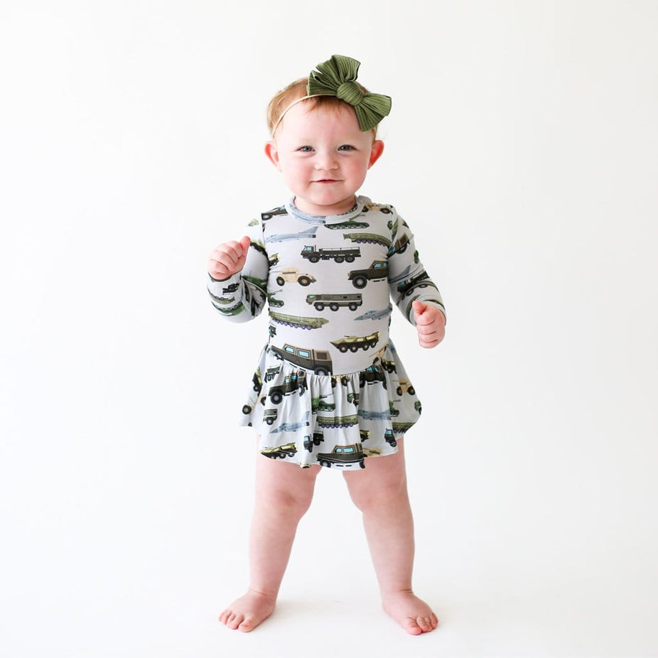 Baby on Cash Long Sleeve Twirl Skirt Bodysuit