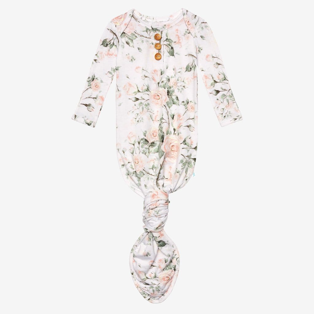 Delilah Button Knotted Gown