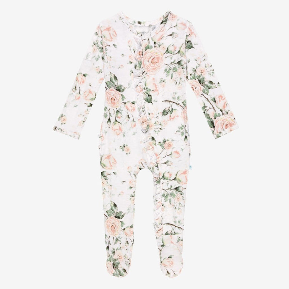 Delilah Footie Ruffled Snap One Piece
