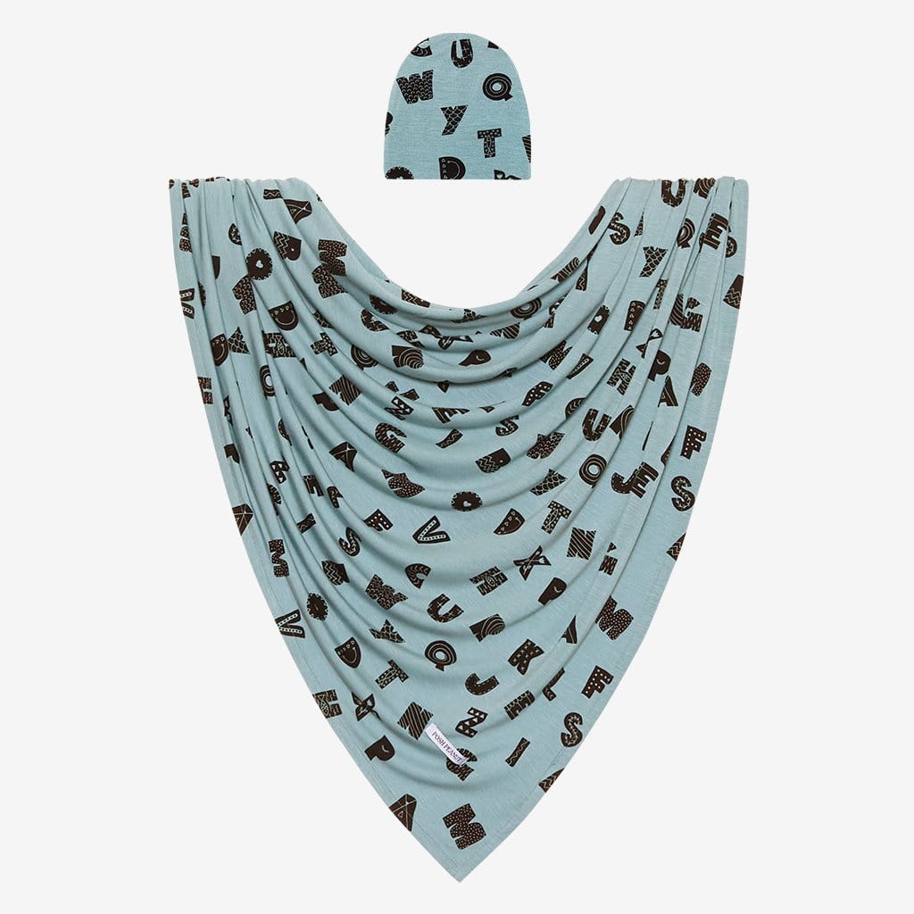Alpha Swaddle Beanie Set