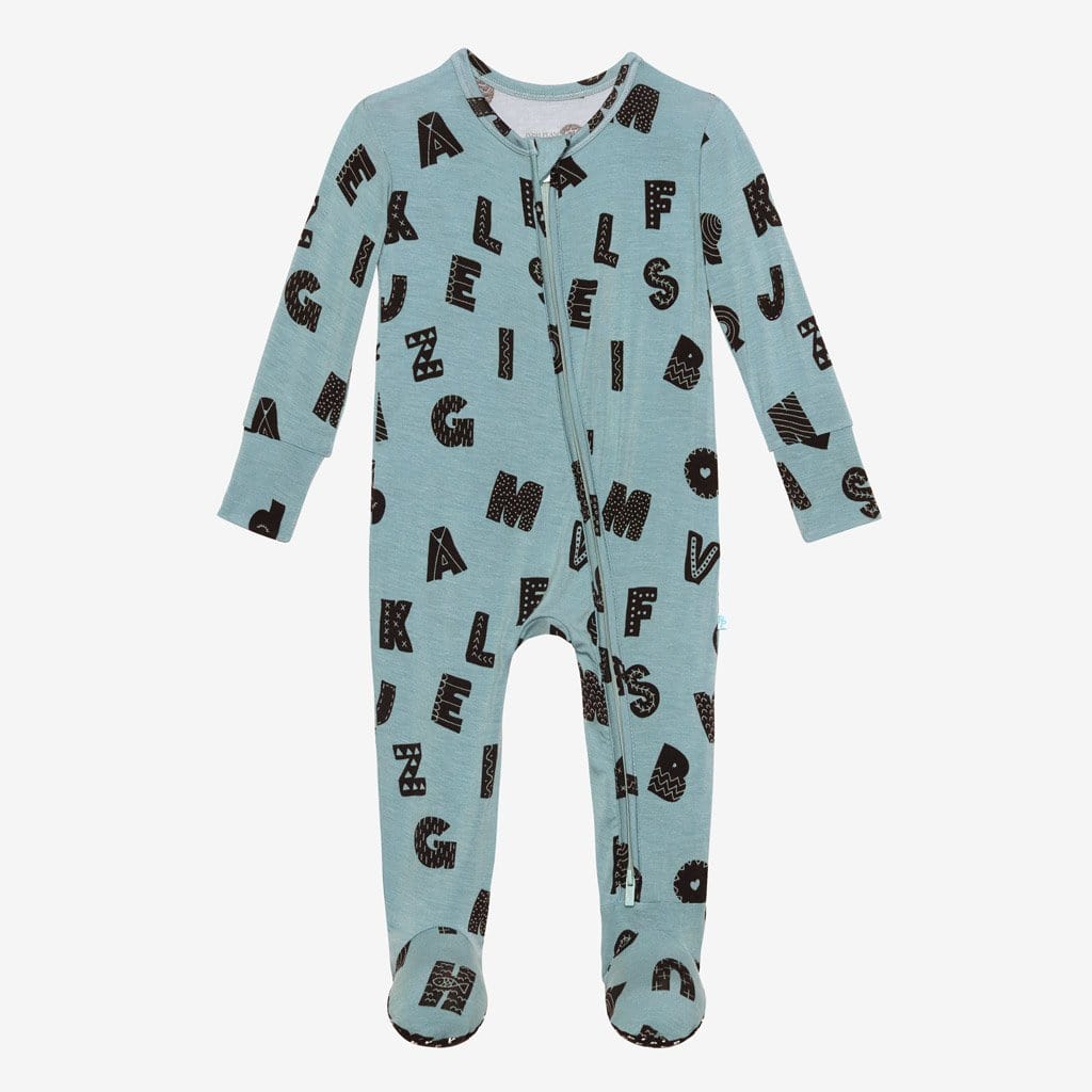 Alpha Footie Zippered One Piece