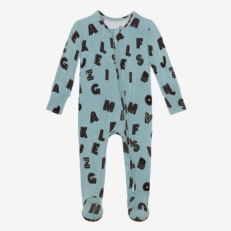 Alpha Footie Zippered One Piece
