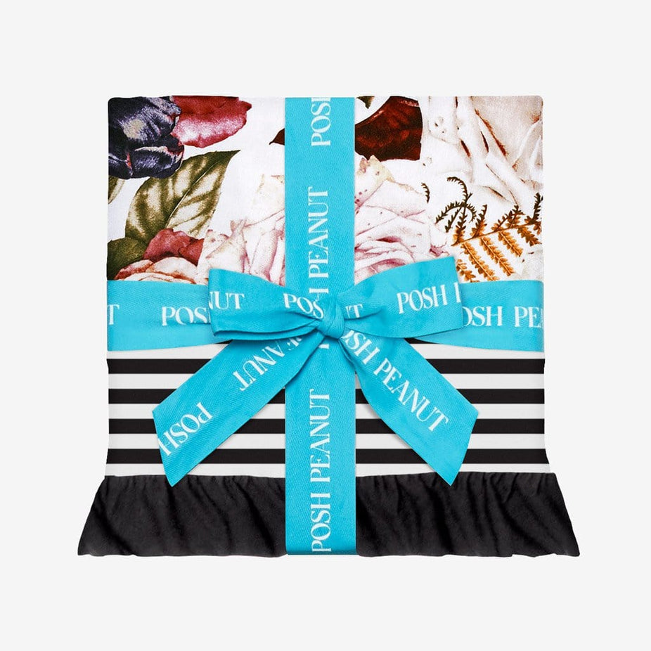 Black Rose & Black Stripe Ruffled Luxe Patoo™