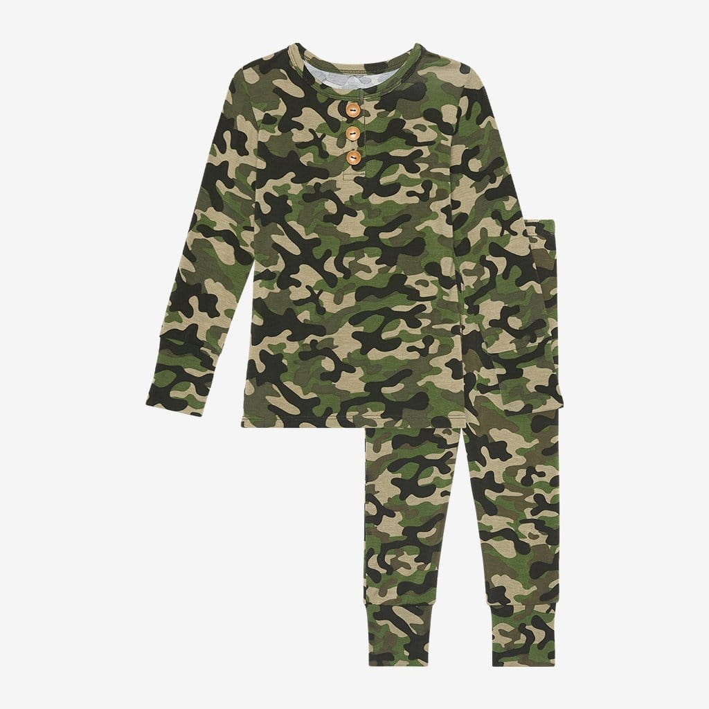 Cadet Long Sleeve Henley Pajamas
