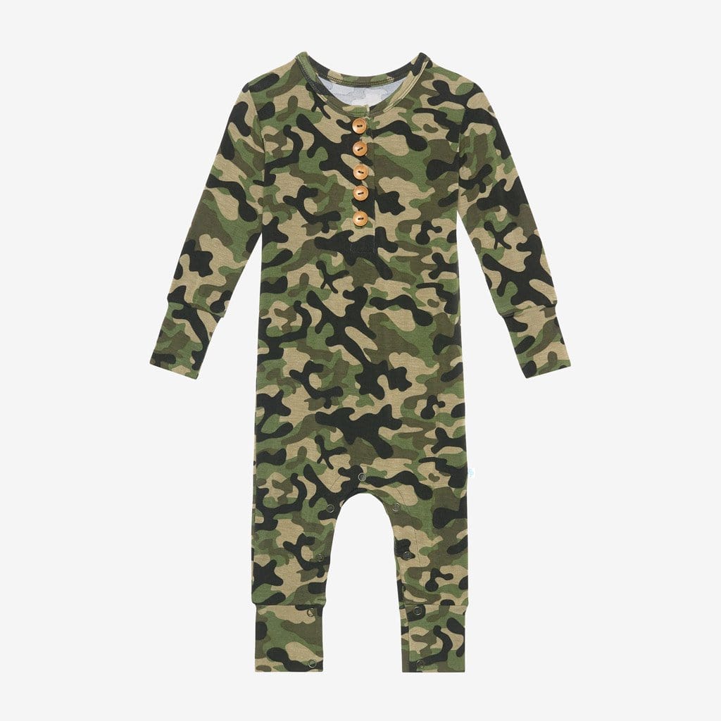 Cadet Long Sleeve Henley Romper