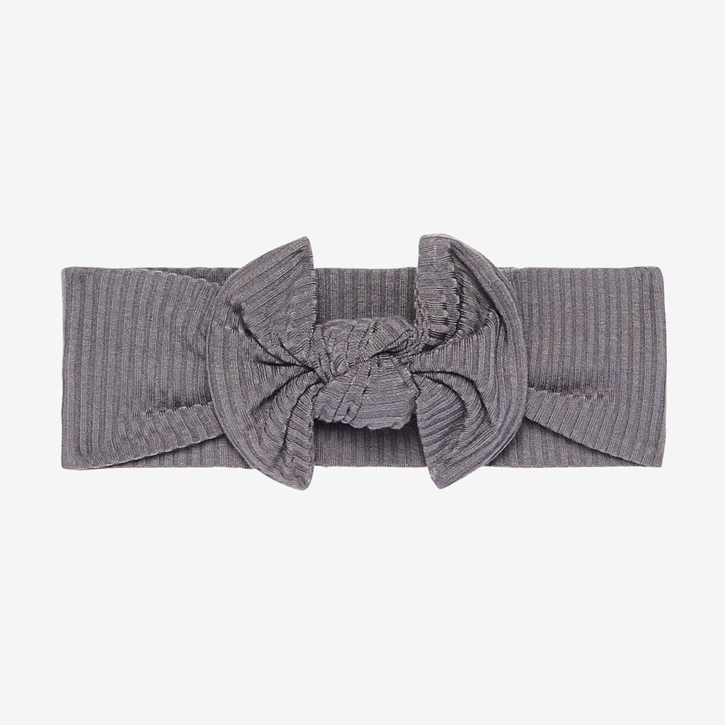 Charcoal Ribbed Headwrap