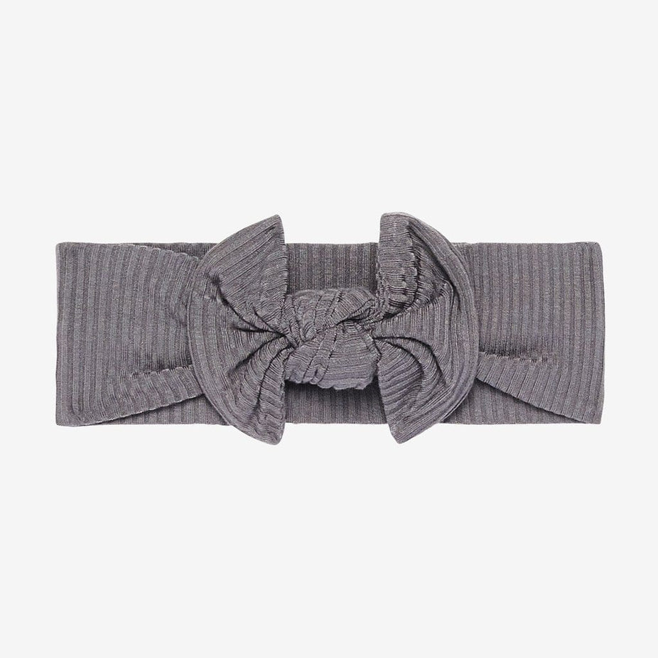 Charcoal Ribbed Headwrap