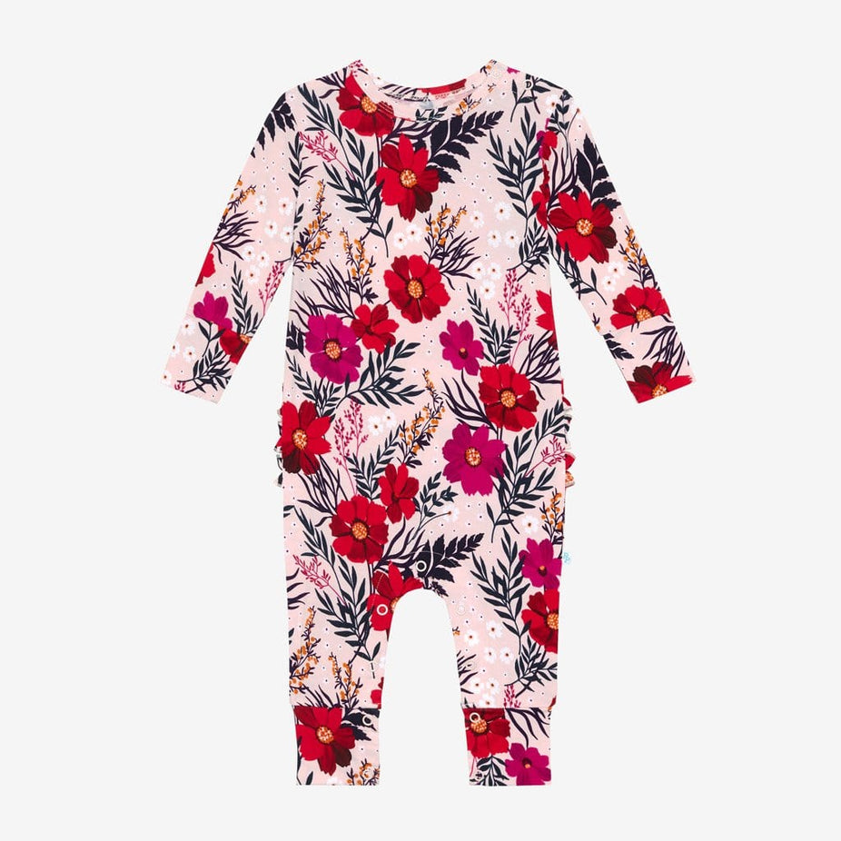 Chloe Long Sleeve Ruffled Romper