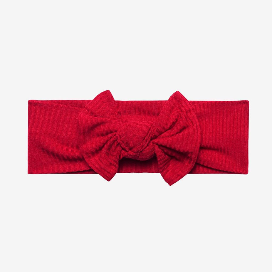 Crimson Ribbed Headwrap