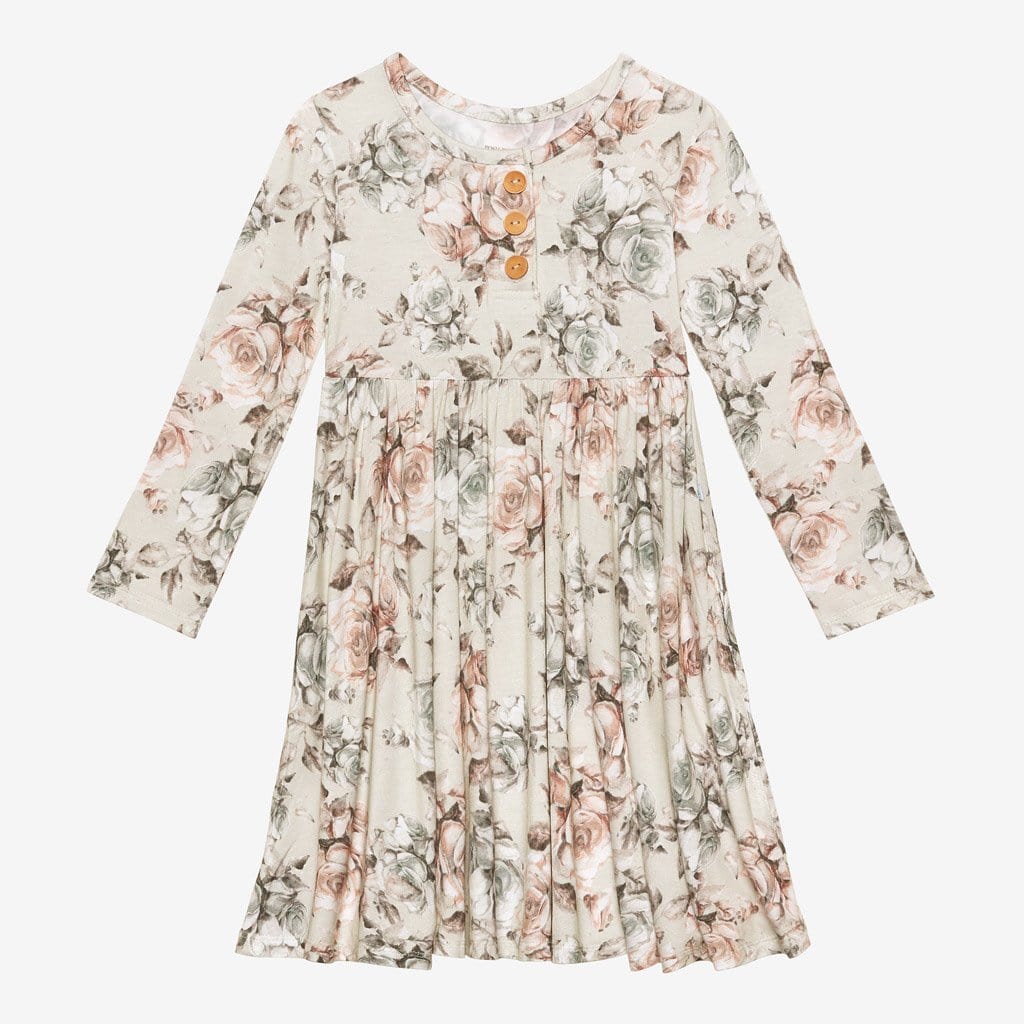 Daniella Long Sleeve Henley Twirl Dress