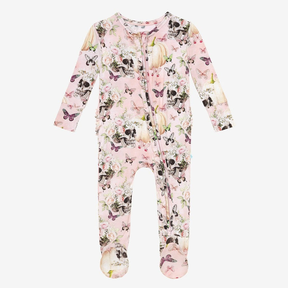 Francesca Footie Ruffled Zippered One Piece