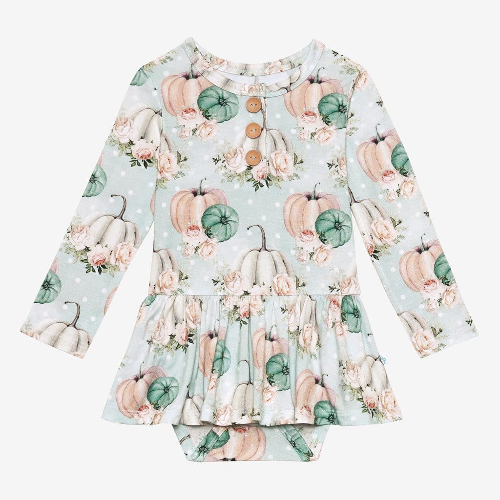 Jackie Long Sleeve Henley Twirl Skirt Bodysuit