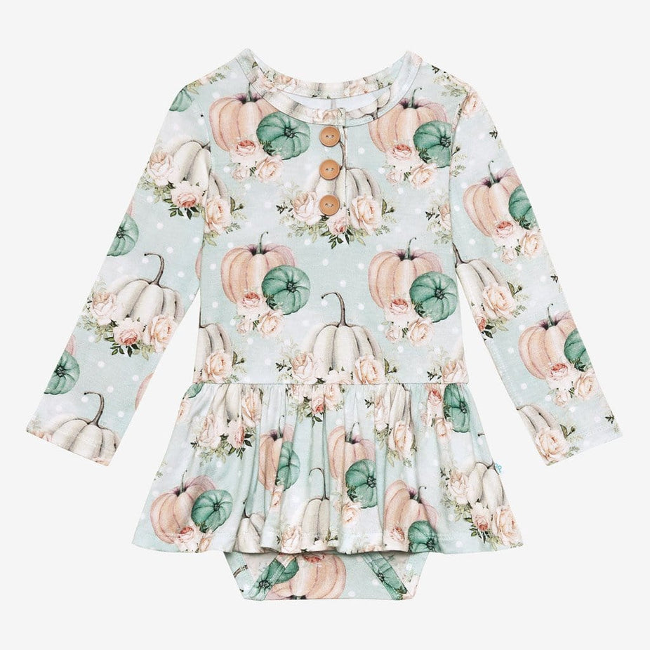 Jackie Long Sleeve Henley Twirl Skirt Bodysuit