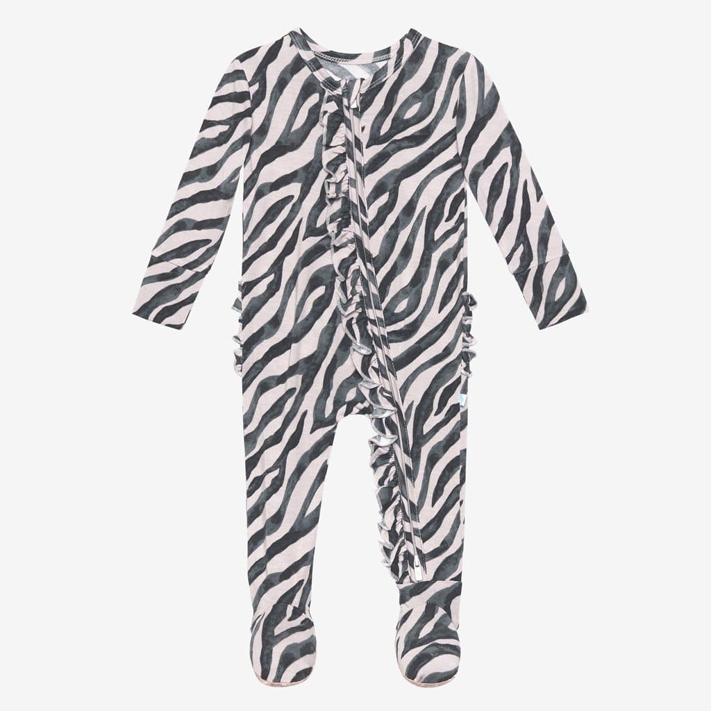 Koko Footie Ruffled Zippered One Piece