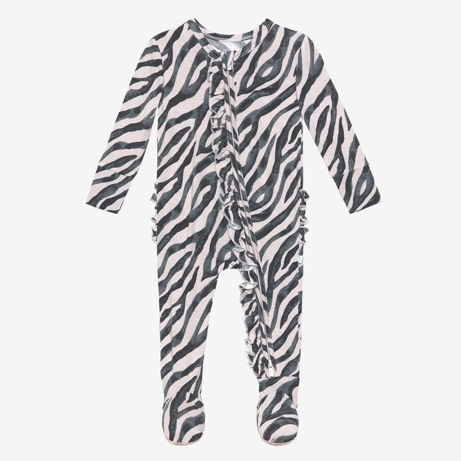 Koko Footie Ruffled Zippered One Piece