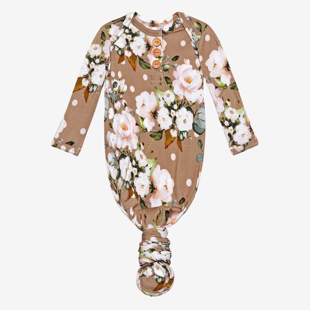 Leona Button Knotted Gown