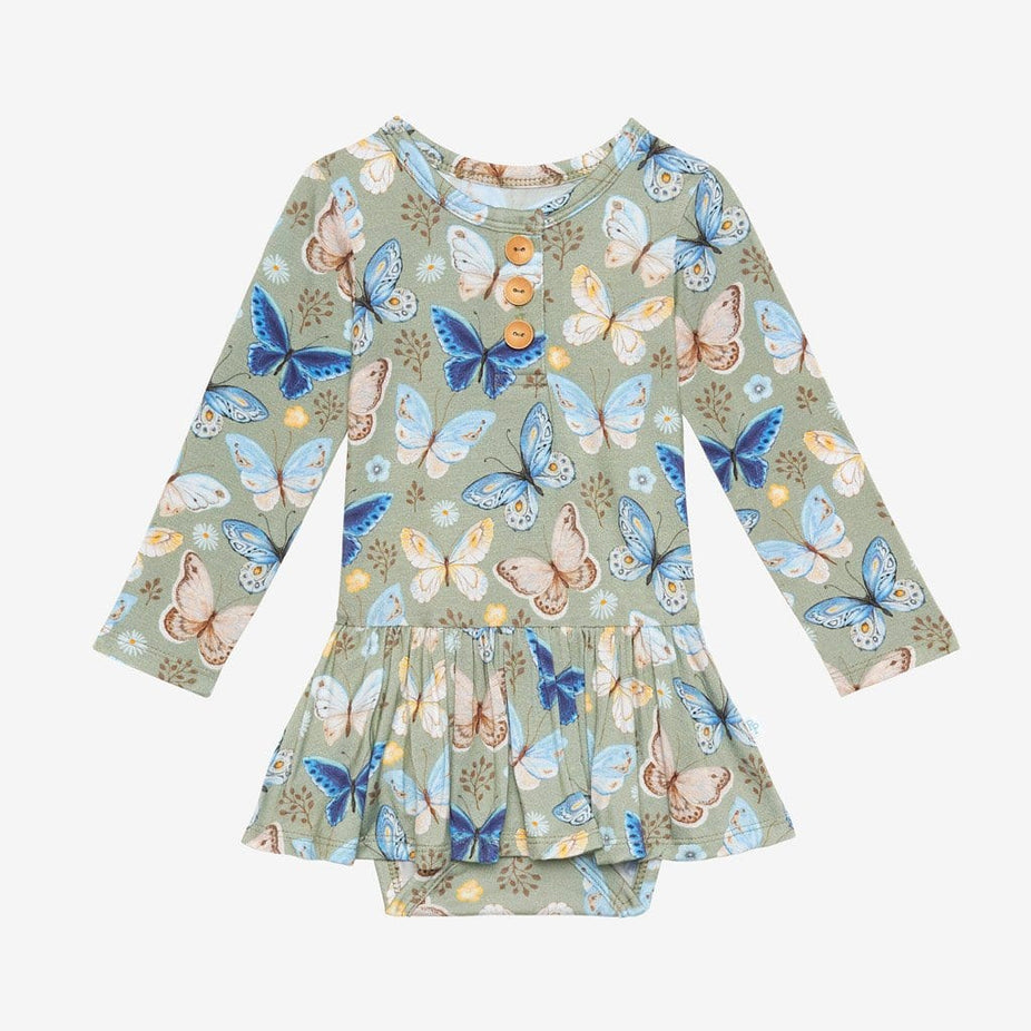 Lucy Long Sleeve Henley Twirl Skirt Bodysuit