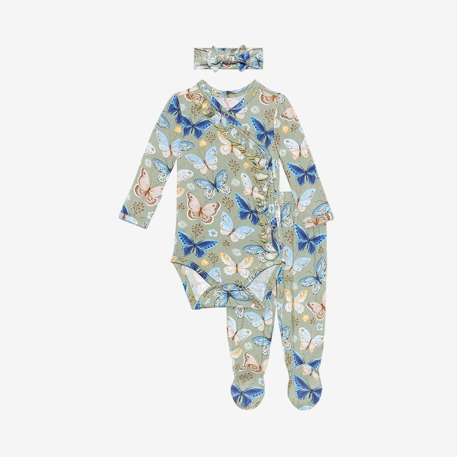 Lucy Ruffled Kimono Set