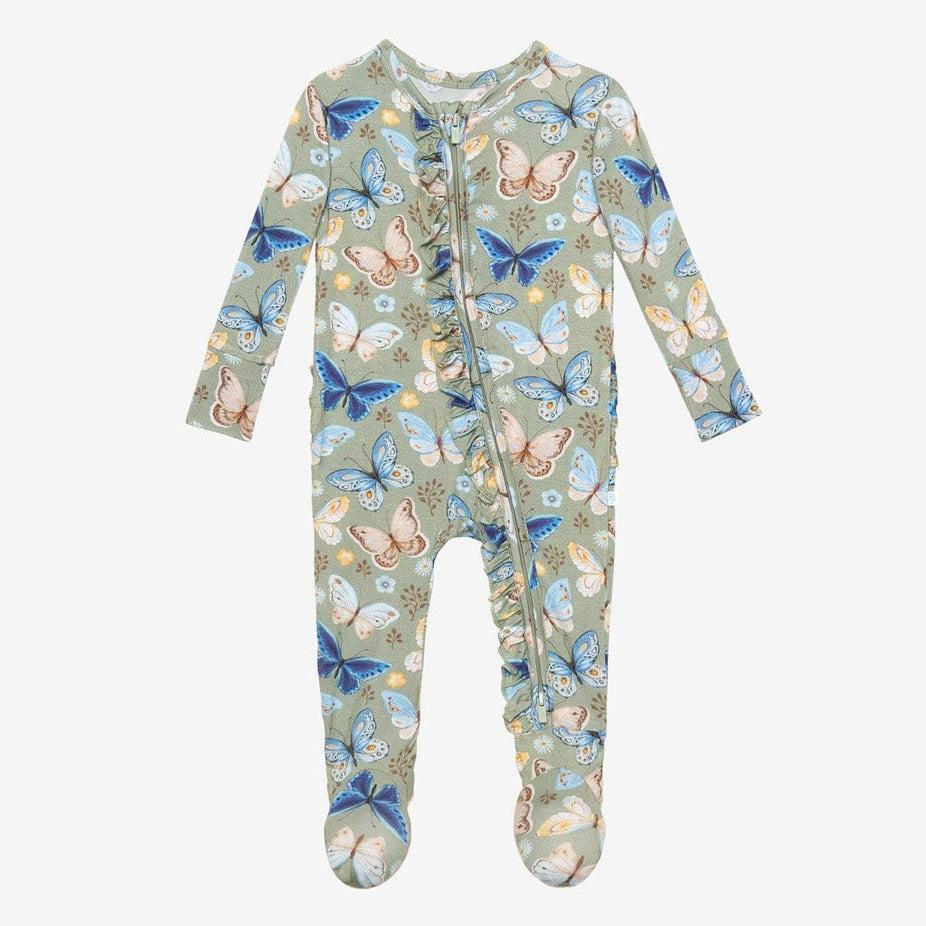 Lucy Footie Ruffled Zippered One Piece