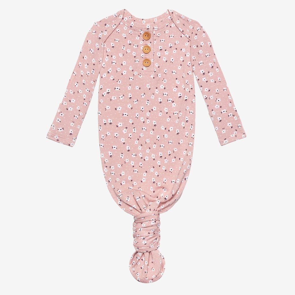 Maevis button knotted gown