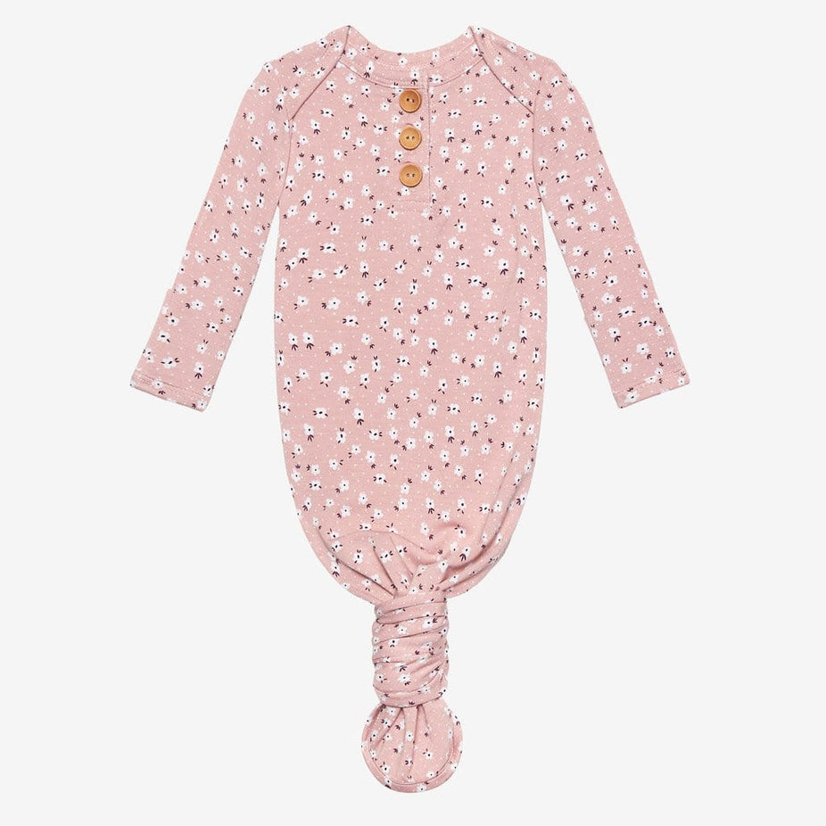 Maevis button knotted gown